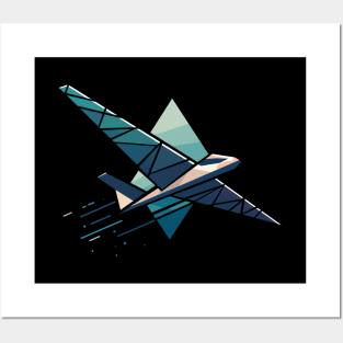 Glider Sailplane Biplane Posters and Art